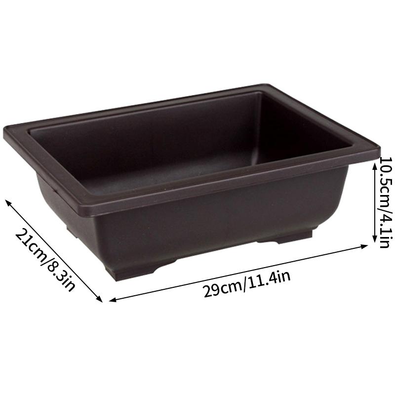 Bonsai Pots For Succulents Bonsai Vase Rectangle Plant Pots For Plants Outdoor Garden Pot Flowerpots Tray Garden Supplies