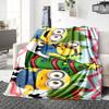 1Pc Minions Christmas Celebration Blanket Soft Throw Blanket For Home Bedroom Bed Sofa Travel Office Solid Christmas Blanket