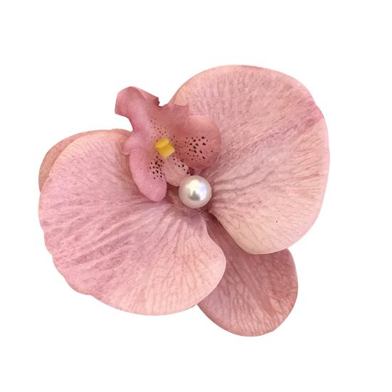 Girl Hairpin Imitation Pearl Embellishment Chinese Style Phalaenopsis Shape Hair Clip Stable Grip No Damage Side Hair Pin