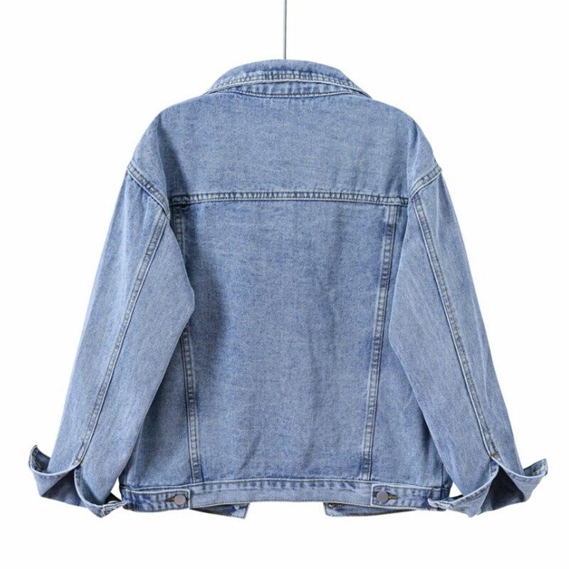 Denim Jacket Women Boyfriend Jean Coat Streetwear Harajuku Vintage Autumn Basic Outerwear Coat