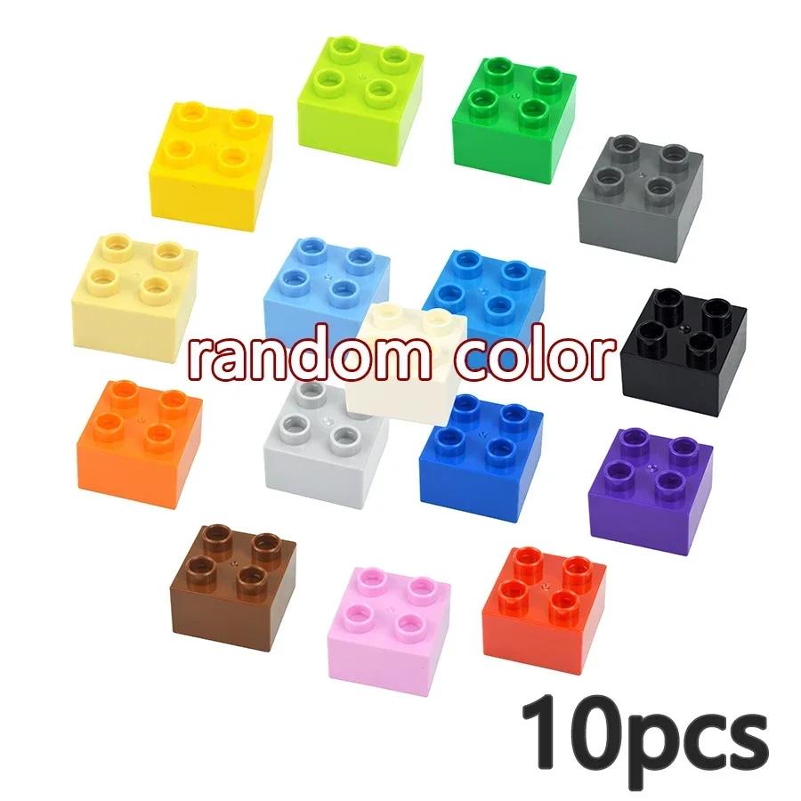 Big Size Slide Race Run Track Ball Brick Large Particle Building Block Funnel Slide Maze Accessories Kid Toys Compatible Duploes