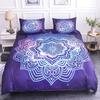 Mandala Bohemian Bedding Set Single/Double/Queen/King Size Lotus Flower Duvet Cover Set Mandala Style Polyester Quilt Cover