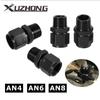 AN4 AN6 AN8 Fuel System Straight Adapter Fitting Female To 1/4NPT 1/2NPT 1/8 NPT 3/8NPT Male Swivel Adapter Aluminum Black