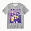 Dames KPop Demon Hunters Bedrukt T-shirt Zomer Trendy Street & Diverse Gelegenheden, Met HUNTRIX Groepskarakters Y2k Top