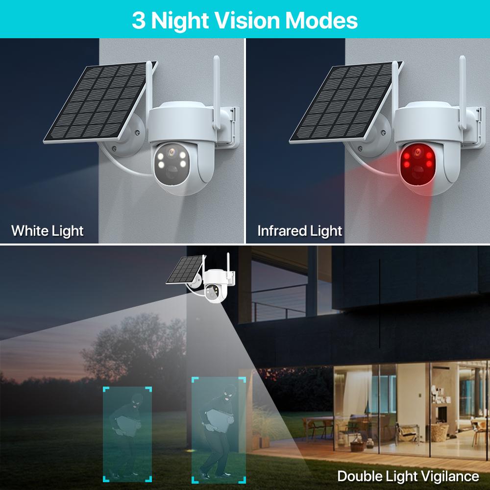 4G SIM Card Solar IP Camera 4MP HD Outdoor Wireless WIFI Built-in Battery Powered PTZ Camera PIR Human Detect 2-Way Audio iCsee