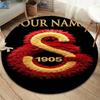 Galatasaray S Custom Name Round Area Rug,Carpet Rug for Living Room Bedroom Sofa Playroom Decor,Non-slip Floor Mat