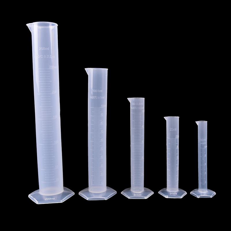 10/25/50/100/250 ml plastikust mõõtesilindriga laboritesti gradueeritud toru