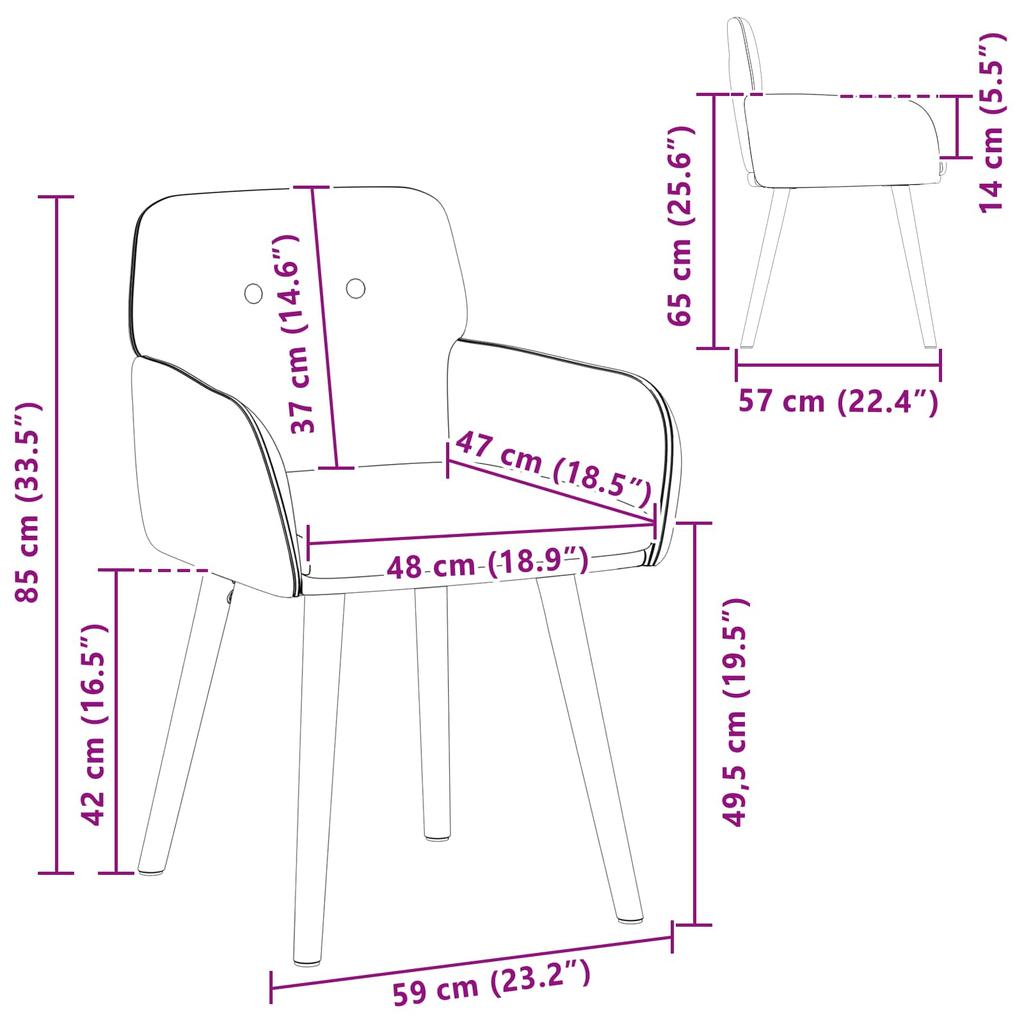 Dining Chairs 4 Pcs Boucle Cream 59 X 57 X 85 Cm