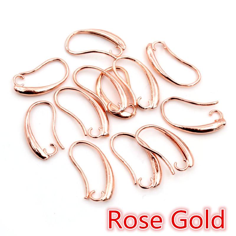 20pcs Pure Copper Plated Ear Hooks for DIY Jewelry, Earrings & Crafts