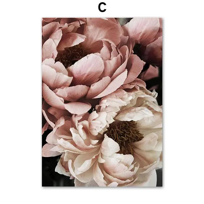 Natur Wandkunst Leinwandmalerei Rosa Rosen Blumen Pflanze Landschaft Poster und Drucke Wandbilder für Wohnzimmer Heimdekor