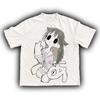 Y2k Girl Graphic Printing Summer Luxury Brand Pure Cotton Men's and Women's T-shirt Short Sleeve Street Fashion Trend Harajuku