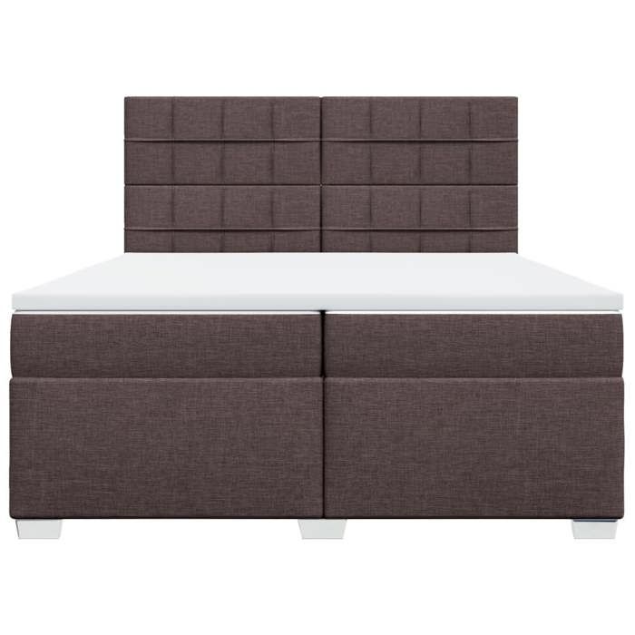 Exclusive House - Slatted Bed Base with Mattress Dark Brown 200x200 Cm