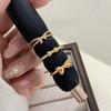 Middeleeuwse Vintage Micro-Inleg Zirconia Strik Open Ring Dames Retro Licht Luxe Niche High-End Wijsvinger Ring