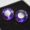 Natural Purple Tanzanite Loose Gemstone 18.45 Ct Round Shape Pair for Jewelry Making and Crafts