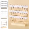 1pc Mode 3 Niveaux 15 Crochets Boucles D'oreilles Présentoir Collier Bracelet Pendentif Boucle D'oreille Bijoux Stockage Rack Comptoir Vitrine Accessoires