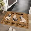 Cute Dog Welcome Doormat Adorable Puppy Design Pet Lover Floor Mat for Cozy Home Entryway Decor