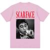 Movie Gangster Scarface Al Pacino T-shirts Men Women Fashion Vintage T Shirts Oversized Cotton Casual T Shirt