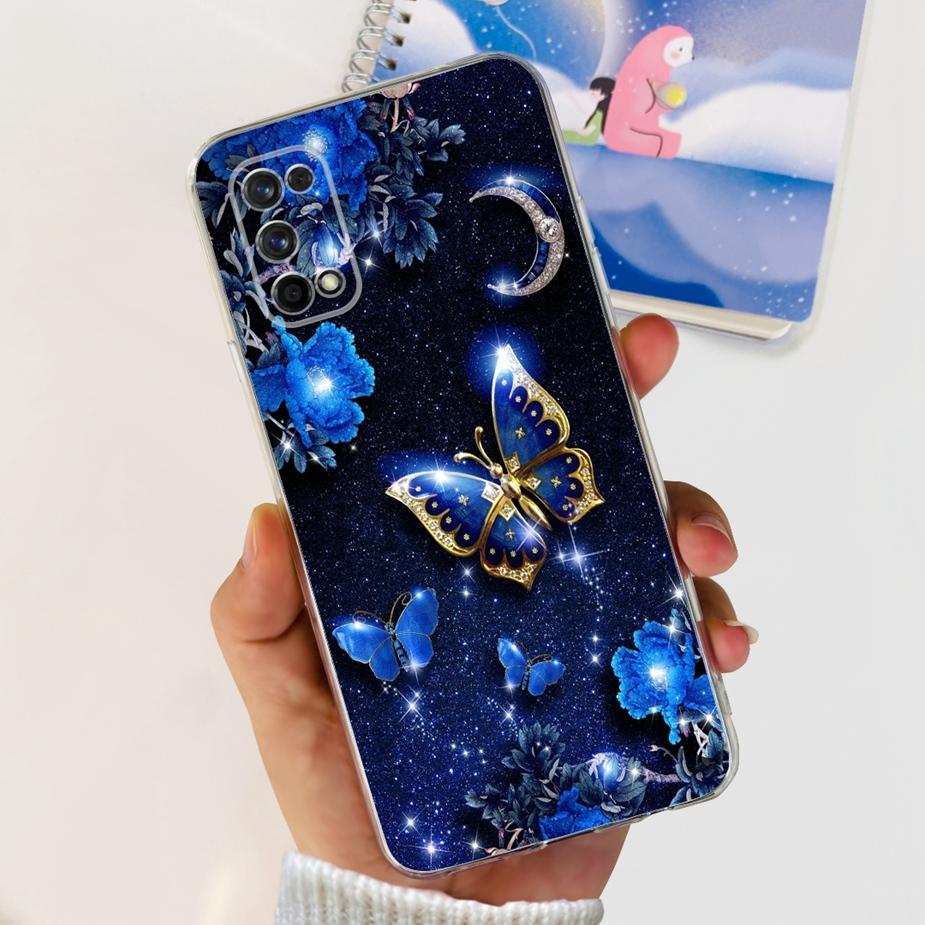 For Realme 7 Pro Case RMX2170 Cute Cat Flowers Painted Cover Clear Silicone Soft TPU Phone Case For Realme 7 Pro Realme7 5G Bags