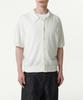 Boucle Collared Short Sleeve Cardigan [Ivory]