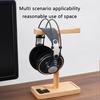 Walnoten Koptelefoonstandaard Universele Desktop Houder voor Gaming Headsets Massief Hout Vakmanschap met Opbergbasis