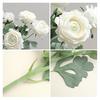 Simulated Lulian Flower Faux Silk Ranunculus Bouquet with 1 Bloom And 1 Bud for Wedding Home Photography Decoration Floral