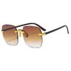 Frameless Square Women's Sunglasses Fashion Gradient Lens Sunglasses Sunshade Mirrors Women's Retro Sunglasses