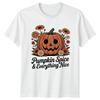 Pumpkin Spice And Everything T Shirt Halloween Vintage Fashion Designer Clothes Stretched Graphic Breathable Homme