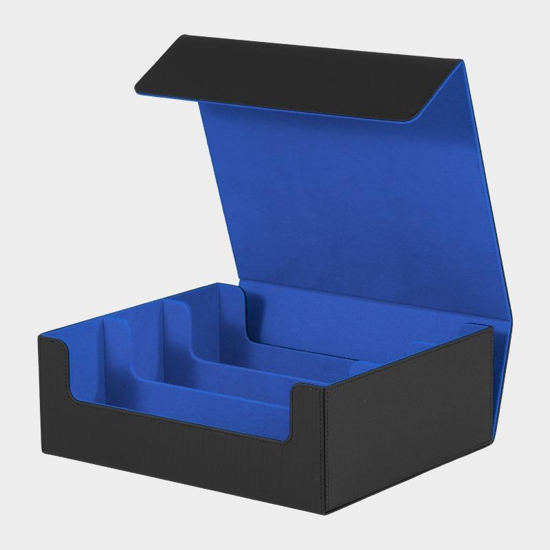 Trading Card Storage Box, Can Hold 1800+ Single Decks, Magnetic Closure PU Leather Card Box, Games Collection Card Case