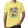 Men’s Vintage Tee Shirt Graphic T Shirt Summer Triangle Myrtos Pale Yellow