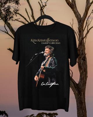 26 Nieuw Kris Kristofferson Gitaar Korte Mouw Shirt Zwart Alle Maten TMB2292 Unisex T-shirt