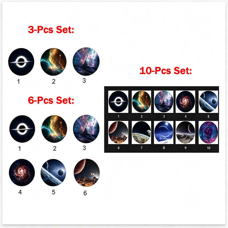 3/6/10PCS Projection Patterns LED Planet Projector Light Rotates 360 Degrees Earth,Mercury,Mars Saturn for Gift,Room Decoration