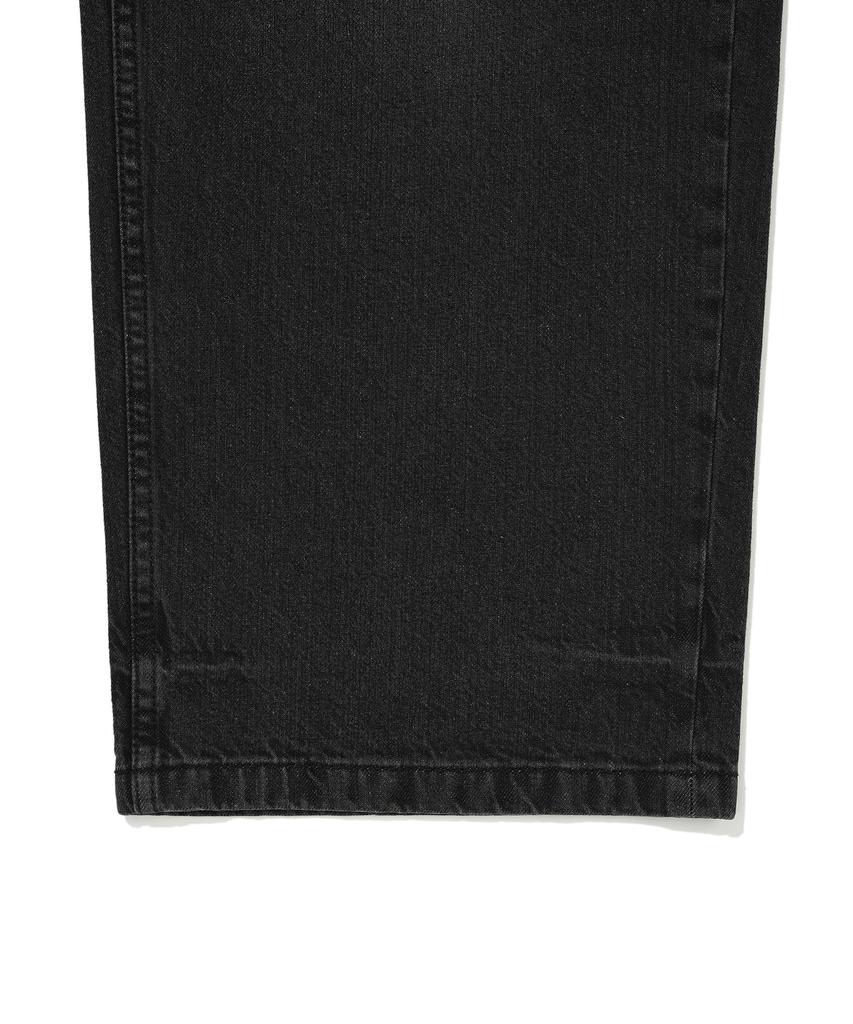 WACKY WILLY Basic Wide Denim Pants Black