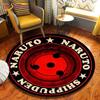 Anime Naruto runder Teppich, Bodenmatte, Schlafzimmer, Flanell, Tierteppich, rutschfeste Baby-Spielmatte, Kinderzimmer-Dekorationsmatten