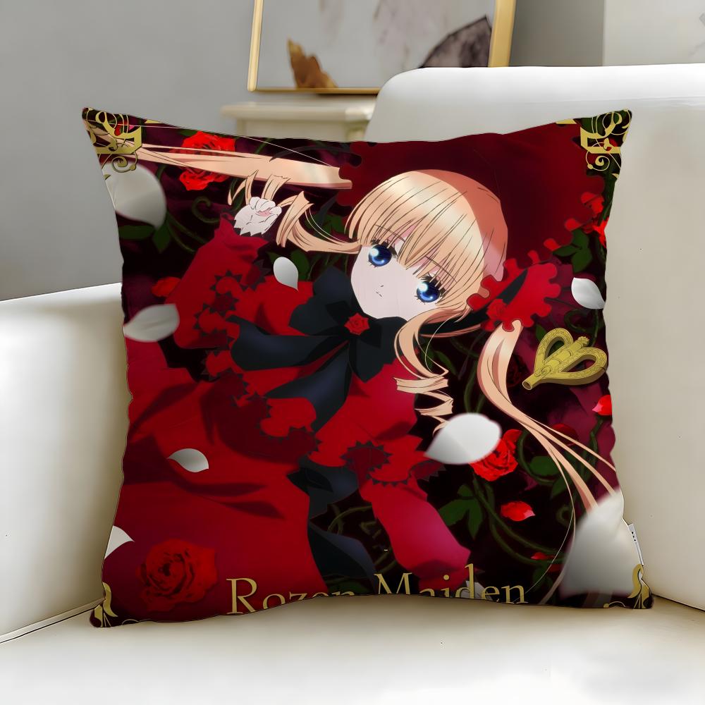 Classic Anime Rozen Maiden Cushion Cover Soft & Easy-Wash Pillow Case – Versatile for Couch, Bed, Travel and Office