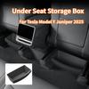 For Tesla New Model Y Juniper 2025 2026 Under Seat Storage Box Case Car Seat Organizer Vehicle Underseat Drawer Tray Accessory
