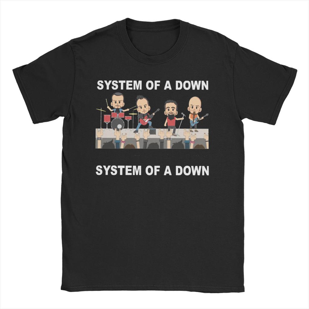 Rock  Heavy Metal Band for Men Women T Shirt SYSTEM OF A DOWN  SOAD Tees Short Sleeve Crew Neck TShirt Cotton Plus Size Tops