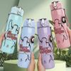 1PC Retro Basketball Player Action Print 750ml Colorful Plastic Sports Water Bottle Leakproof Pop Up Lid with Straw for Outdoor Work Home Use