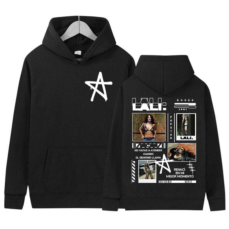 Singer Lali Esposito Tour 2025 New Album Graphic Hoody Mens Women Vintage Aesthetic Sweatshirt Casual High Street Fleece Hoodies