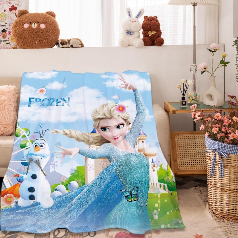 ice and snow princess  flannel blanket, Lightweight  blanket, sleeping blanket, sofa blanket, adult andchildren's travel blanket