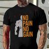 No Pain No Gain Graphic Print Motorcycle T-Shirt Men Hip Hop Streetwear Unisex Casual Short Sle