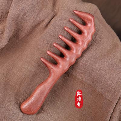 Sandalwood Hair Massage Comb Natural Wooden Scalp Massager Detangling Hairbrush with Rounded Teeth for Gentle Hair Care and Relaxation