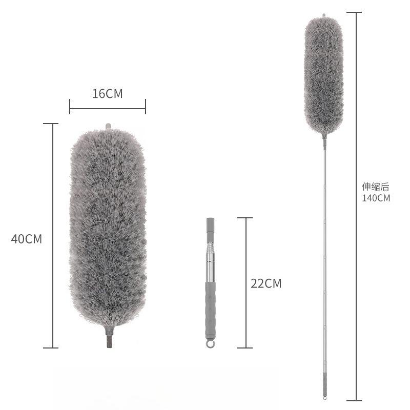 Telescoping Extension Duster for High Ceilings,Polyester Washable Dusting Brush with Pole-Reachable Fan,Light,Wall Cleaning Tool