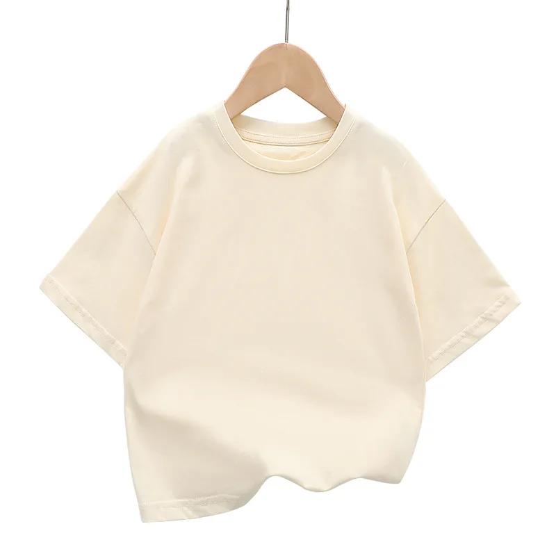 Summer Children's Short Sleeve T-Shirt New Fashion Shoulder Top Trendy Student