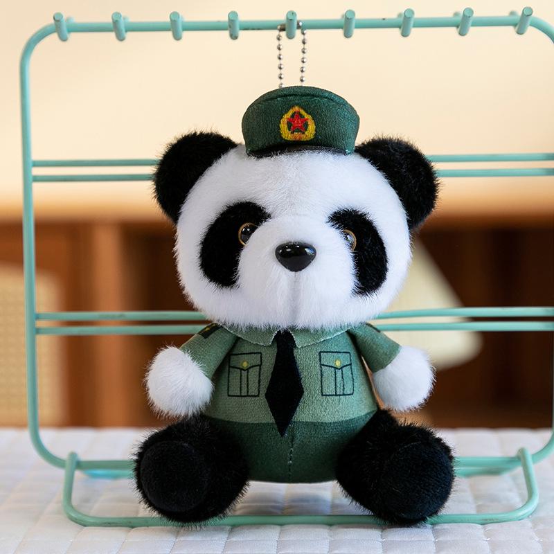 Polizei Panda Bär Plüsch Schlüsselanhänger - Verkehrspolizei, Feuerwehrmann, Arzt Teddy Varianten