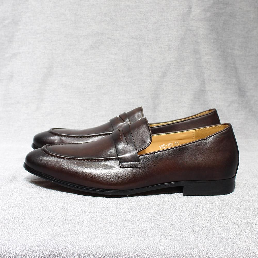 Mode FELIX CHU Mocassins Penny Homme Chaussures en Cuir Cuir Véritable Élégantes Mariage Fête Décontractées Chaussures Habillées Marron Noir Chaussures pour Homme