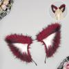 Faux Fur Fox Ear Headband Realistic Furry Hair Band Simulation Animal Ears Hairband  Party Props