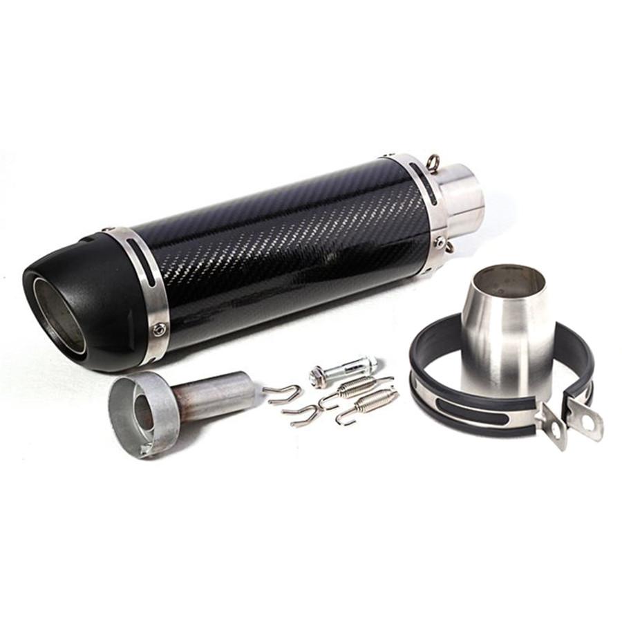 Universal 51mm Motorcycle Real Carbon Fiber Slip-On Exhaust Muffler Pipe Escape with DB Killer for Most Motorcycle