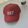 1987 Letter Peaked Cap Women's Trendy Korean Version of Hong Kong Style Student Couple Casual Street Shooting All-match Baseball Cap Male