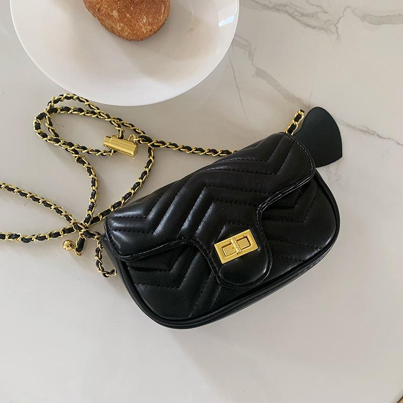 Vielseitige Ins Umhängetasche für Damen Sommer Neu Trendige Diamant-Ketten-Tasche Kleines Duft-Aussehen Stil Kompakte Quadratische Tasche Schulter