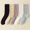 5/10 Pairs Women's Mid-calf Socks Autumn Cotton Solid Color Versatile Comfortable Trendy Sports Socks